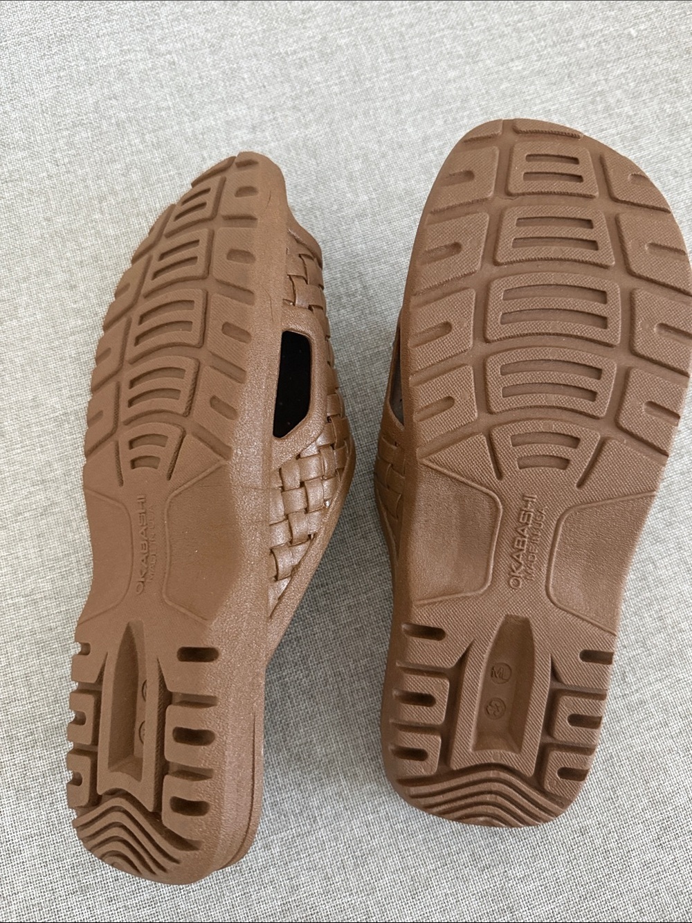 Okabashi Brown Woven Slide Mules for Women8/9 men 6/7 - Picture 4 of 8